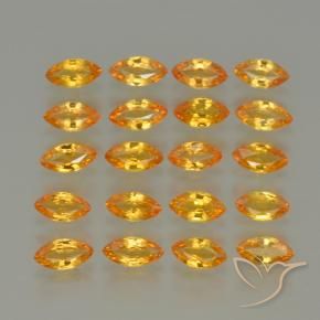 3.68 ctw Golden Sapphire Stones, Natural Sapphire in Marquise Facet Shape for Sale