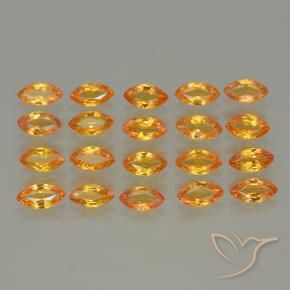 3.49 ctw Golden Sapphire Stones, Natural Sapphire in Marquise Facet Shape for Sale