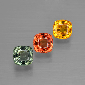 Multicolor Sapphire Gem - 0.7ct Cushion-Cut (ID: 401369)