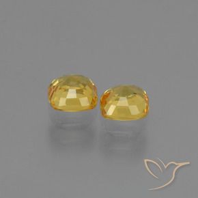 Sapphire Gemstones in 4.2 x 4.2 mm Size for Sale, Sapphire Stones in Golden Color