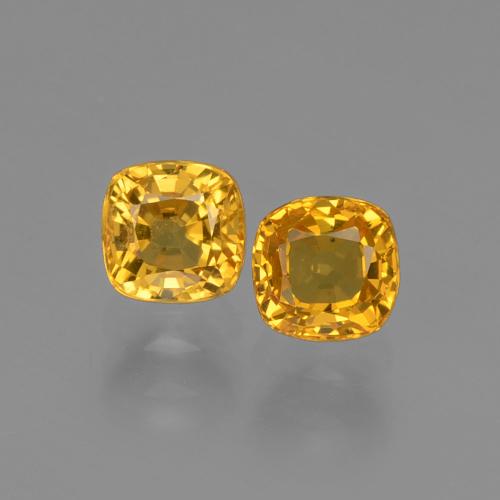 Aprikose Orange Saphir Edelstein - 0.6ct Kissenschliff (ID: 406016)