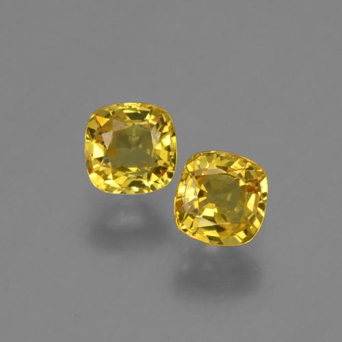 Dijon Yellow Sapphire Gem - 0.5ct Cushion-Cut (ID: 406063)