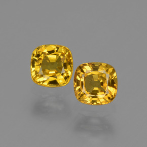 Honey Yellow Sapphire Gem - 0.5ct Cushion-Cut (ID: 406068)