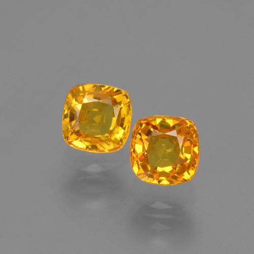 Bright Orange Sapphire Gem - 0.7ct Cushion-Cut (ID: 406087)