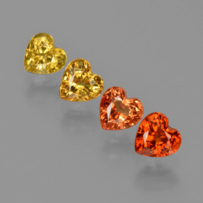 0.5ct Heart Facet Yellow Golden Sapphire Gem for sale 0.5ct Heart Facet Yellow Golden Sapphire Gem (ID: 406321)