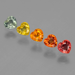 0.4ct Heart Facet Multicolor Sapphire Gem for sale 0.4ct Heart Facet Multicolor Sapphire Gem (ID: 406366)