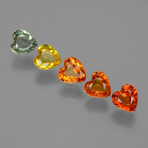 0.4ct Heart Facet Multicolor Sapphire Gem for sale 0.4ct Heart Facet Multicolor Sapphire Gem (ID: 406372)