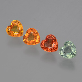 0.5ct Heart Facet Multicolor Sapphire Gem for sale 0.5ct Heart Facet Multicolor Sapphire Gem (ID: 406388)