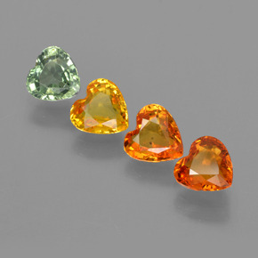 0.5ct Heart Facet Multicolor Sapphire Gem for sale 0.5ct Heart Facet Multicolor Sapphire Gem (ID: 406424)