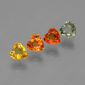 0.4ct Heart Facet Multicolor Sapphire Gem for sale 0.4ct Heart Facet Multicolor Sapphire Gem (ID: 406456)