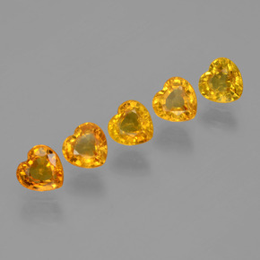 0.4ct Heart Facet Yellow Golden Sapphire Gem for sale 0.4ct Heart Facet Yellow Golden Sapphire Gem (ID: 406549)
