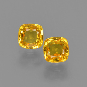 Golden Sapphire Gem - 0.5ct Cushion-Cut (ID: 406672)