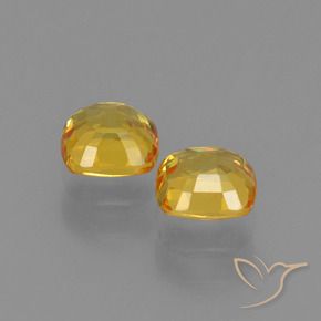 Sapphire Gemstones in 4.4 x 4.3 mm Size for Sale, Sapphire Stones in Golden Color