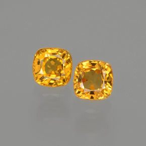hellorange Saphir Edelstein - 0.5ct Kissenschliff (ID: 406716)