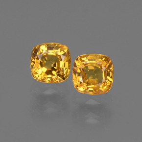 Naranja dorado Zafiro Gema - 0.5ct Corte en Forma Cojín (ID: 406803)