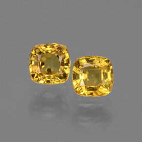 Golden Sapphire Gem - 0.6ct Cushion-Cut (ID: 406809)