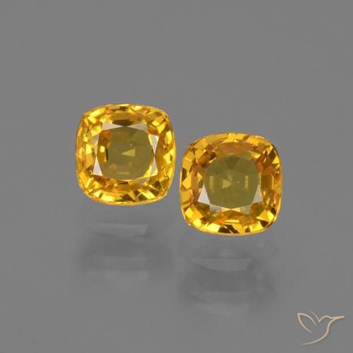 1.16ctw Natural Apricot Orange Sapphire, Cushion, VS