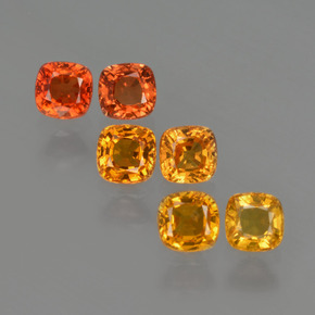0.5ct Cushion-Cut Yellow Orange Sapphire Gem for sale 0.5ct Cushion-Cut Yellow Orange Sapphire Gem (ID: 407932)