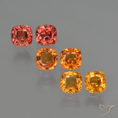 Multicolore Zaffiro Gem - 0.6ct Taglio a cuscino (ID: 407933)