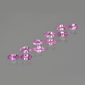 Purple-Pink Sapphire Gem - 0.2ct Marquise Facet (ID: 410522)
