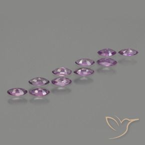 Sapphire Gemstones in 4.8 x 2.5 mm Size for Sale, Sapphire Stones in Lilac Purple Color