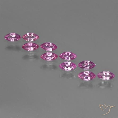Púrpura rosáceo intenso Zafiro Gema - 0.2ct Forma marquesa (ID: 410796)