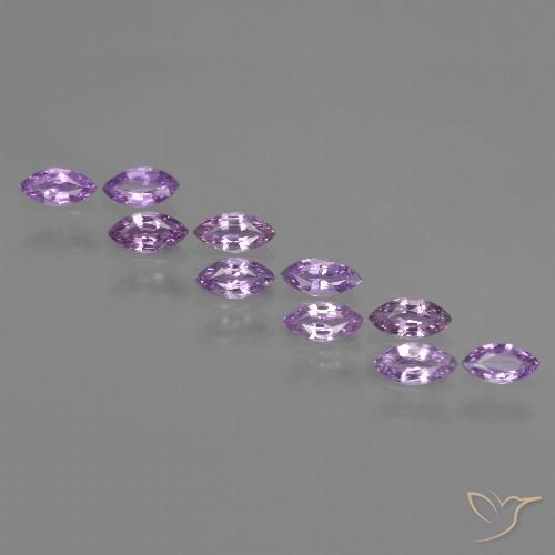 Deep Pinkish Violet Sapphire Gem - 0.2ct Marquise Facet (ID: 410974)