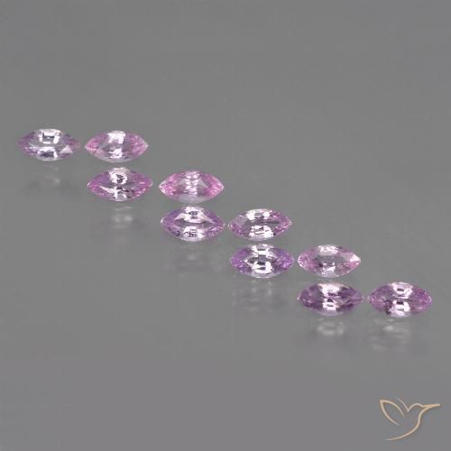 Púrpura-violeta rosáceo claro Zafiro Gema - 0.2ct Forma marquesa (ID: 410977)