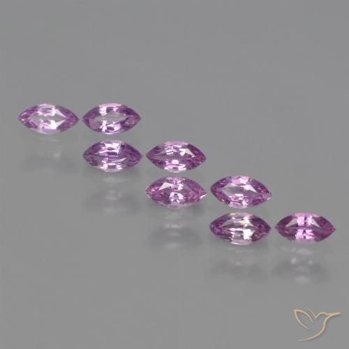 Púrpura rosáceo medio Zafiro Gema - 0.2ct Forma marquesa (ID: 411079)