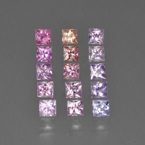 0.1ct Princess-Cut Multicolor Sapphire Gem for sale 0.1ct Princess-Cut Multicolor Sapphire Gem (ID: 411208)