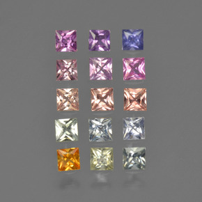 0.1ct Princess-Cut Multicolor Sapphire Gem for sale 0.1ct Princess-Cut Multicolor Sapphire Gem (ID: 411483)