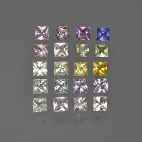 0.1ct Princess-Cut Multicolor Sapphire for sale thumb image of 0.1ct Princess-Cut Multicolor Sapphire (ID: 411552)