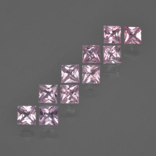 Rosado cereza Zafiro Gema - 0.2ct Corte Princesa (ID: 412156)
