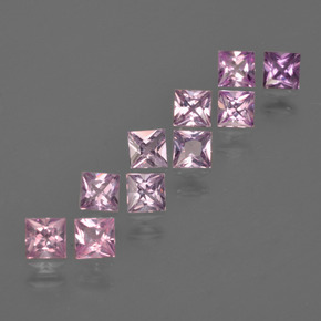 Rosado muy claro Zafiro Gema - 0.2ct Corte Princesa (ID: 412157)