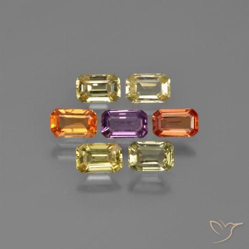 Multicolor Zafiro Gema - 0.3ct Corte octagonal (ID: 412516)