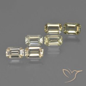 2.02 ctw Yellow Sapphire Stones, Natural Sapphire in Octagon Step Cut Shape for Sale