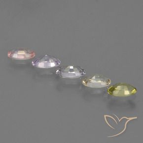 Sapphire Gemstones in 4.8 x 2.9 mm Size for Sale, Sapphire Stones in Multicolor Color