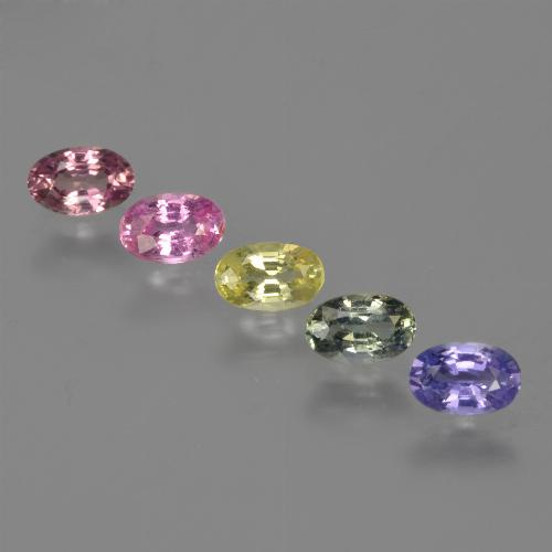 Multicolor Sapphire Gem - 0.3ct Oval Facet (ID: 416904)