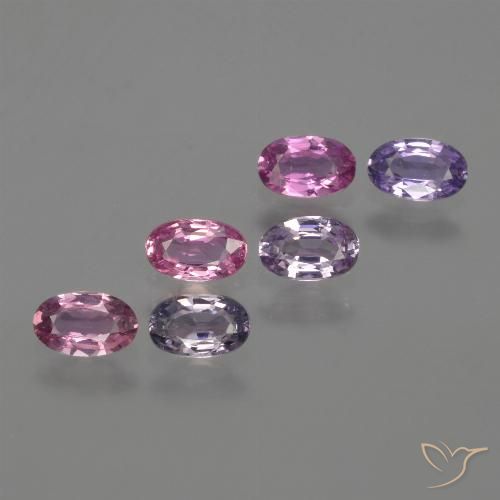 1.85 ctw Multicolor Sapphire Gemstones, Sapphire Gems in Oval Facet Shape for Sale.