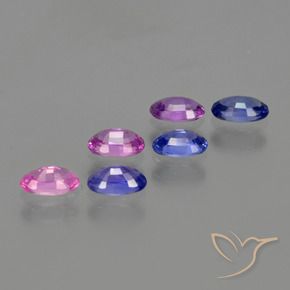 Sapphire Gemstones in 4.9 x 3.1 mm Size for Sale, Sapphire Stones in Multicolor Color