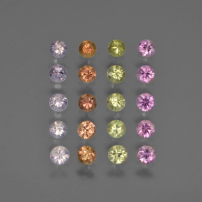 Multicolor Sapphire Gem - 0.1ct Diamond-Cut (ID: 417671)