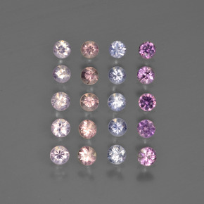 Multicolor Zafiro Gema - 0.1ct Corte Diamante (ID: 417673)
