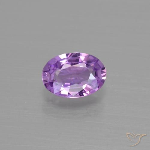 0.57 ct Loose Violet Sapphire, 6 x 4.2 mm Oval Cut From Tanzania, Photo A