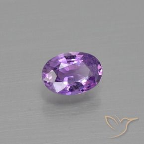 0.54 ct Violet Sapphire Stone, Natural Sapphire in Oval Facet Shape for Sale