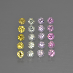Multicolor Zafiro Gema - 0.1ct Corte Diamante (ID: 417956)