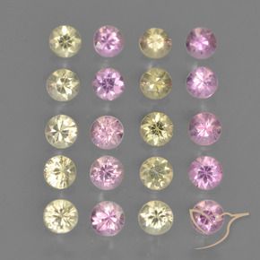 1.71 ctw Multicolor Sapphire Stones, Natural Sapphire in Diamond-Cut Shape for Sale