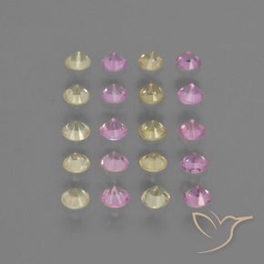 Sapphire Gemstones in 2.6 mm (calibrated) Size for Sale, Sapphire Stones in Multicolor Color