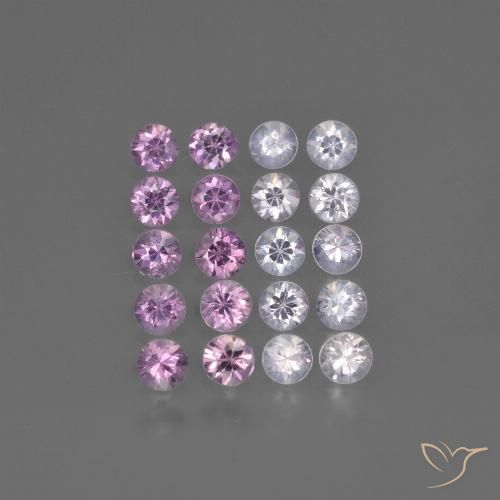 1.74 ctw Multicolor Sapphire Gemstones, Sapphire Gems in Diamond-Cut Shape for Sale.