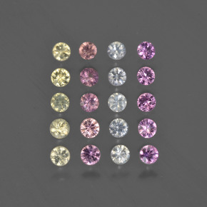 Многоцветный Сапфир Камень - 0.1ct Бриллиантовая Огранка (ID: 418907)