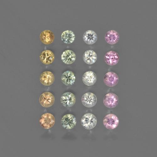 Multicolor Sapphire Gem - 0.1ct Diamond-Cut (ID: 419138)